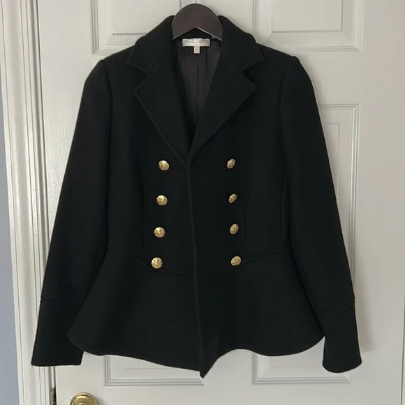 LoveShackFancy Morrow Double-Breasted Wool-Blend Felt Peplum Jacket - Picture 5 of 6